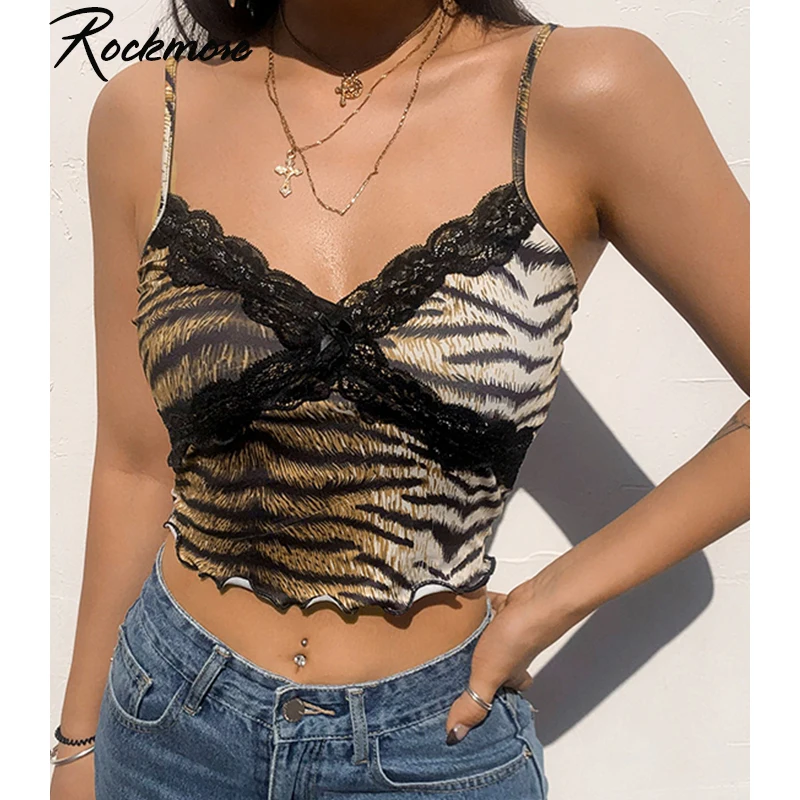 Женский кружевной топ с глубоким v-образным вырезом Rockmore Tiger повседневный