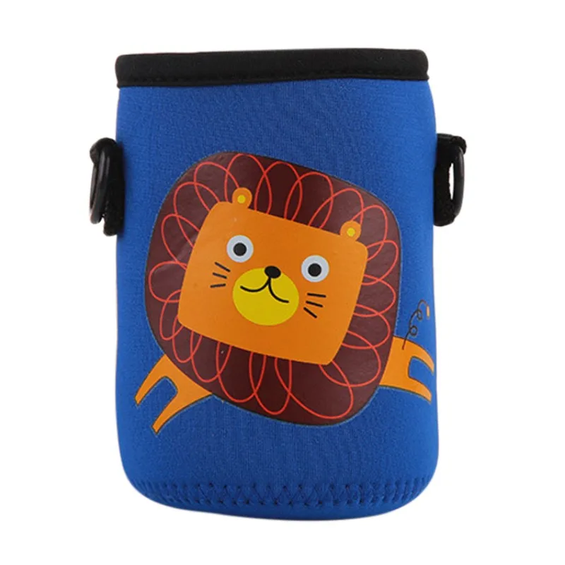 New 400ML-500ML Baby Cartoon Cups Wash Water For Kids Learn Drink Feeding Bottles Warmer Cover With Strap Rope | Мать и ребенок