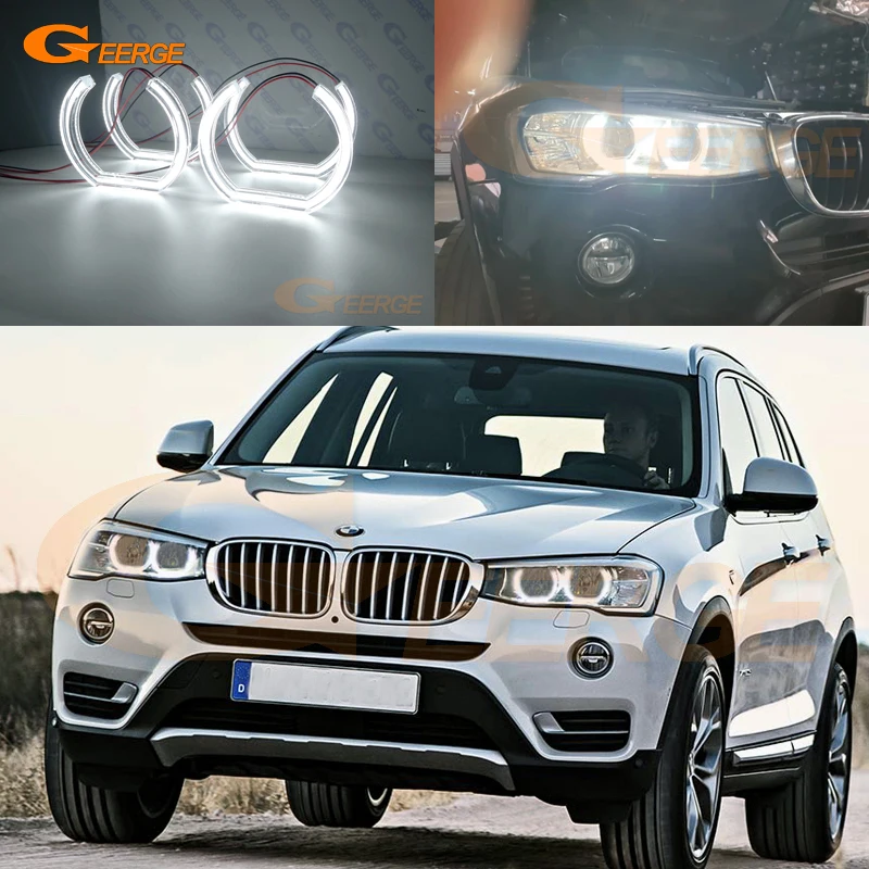 For BMW X3 F25 LCI G01 X4 F26 G02 Excellent Day Light Ultra bright DTM Style led Angel Eyes halo rings car Accessories