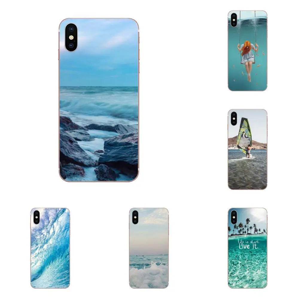 Soft TPU Pattern Phone Waves Ocean Water For Apple iPhone 11 Pro X XS Max XR 4 4S 5 5C 5S SE SE2 6 6S 7 8 Plus | Мобильные телефоны