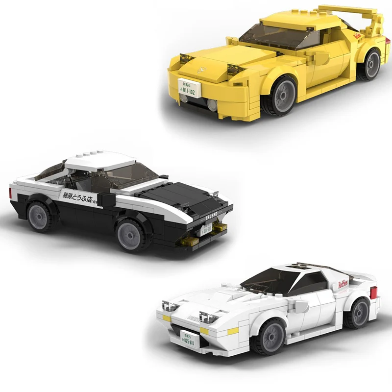 Масштаб 1:24 техника начальный D toyota TRUENO ae86 mazda RX7 SAVANNA FC3S строительный блок FD3S