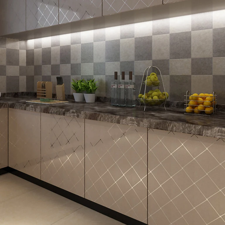 Self-adhesive waterproof wallpaper paint bathroom kitchen wardrobe furniture refurbished countertop contact paper PVC wall stick |