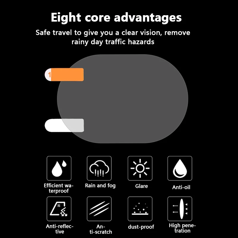 2 шт. противотуманная Автомобильная зеркальная пленка для окон автомобильная