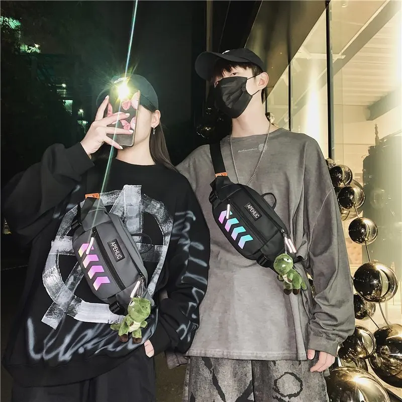 

Large Capacity Waist Bag Unisex Fanny Pack Men Chest Bag Niu Hip Hop Banana Bags High Quality Waist Packs Crossbody Chest Bags
