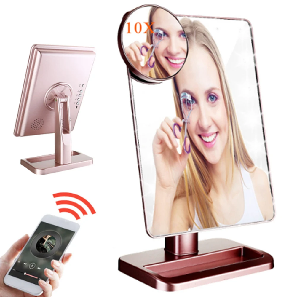 Зеркало светодиодный макияжа со светодиодной подсветкой и 10 кратным увеличением