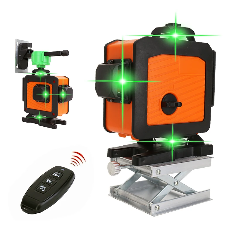 

16 Lines Laser Levels Horizontal And Vertical Auto Self-Leveling Cross Super Powerful Green Laser Beam 360 Rotatable Laser Level