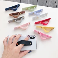 plain color wrist band hand band finger grip mobile phone holder stand push pull universal phone socket holder for iphone grip