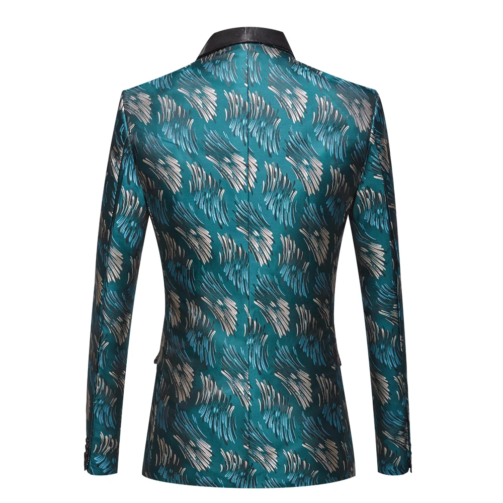 Мужские жаккардовые костюмы из 2 предметов смокинг для жениха с тиснением шалью и