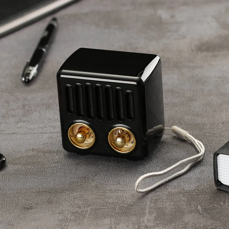 Портативный винтажный радио Ретро Мини Bluetooth динамик сильный бас Повышение