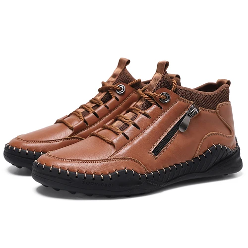 

Dacomfy мужские полусапоги Разделение кожаные туфли на шнуровке в винтажном стиле; Британская повседневная обувь на открытом воздухе Водонепр...