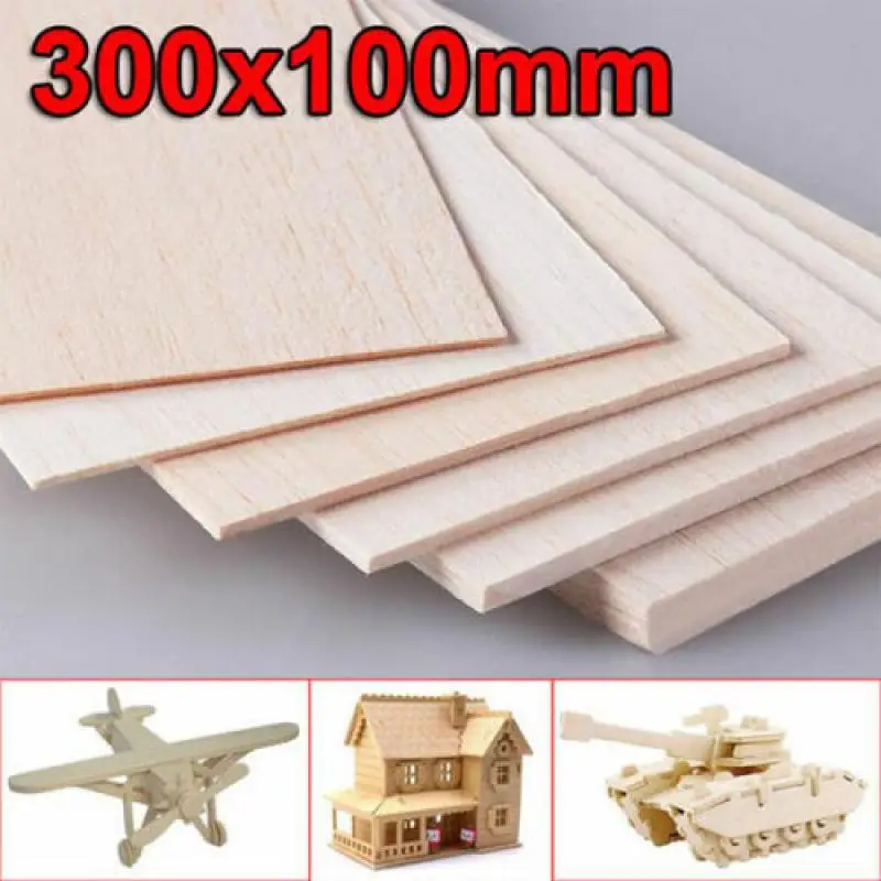 

5/10 pcs 300x100mm House Aircraft Wooden Crafts Sheets Material Balsa Toys Carving Latest Plate Universal For Model Making
