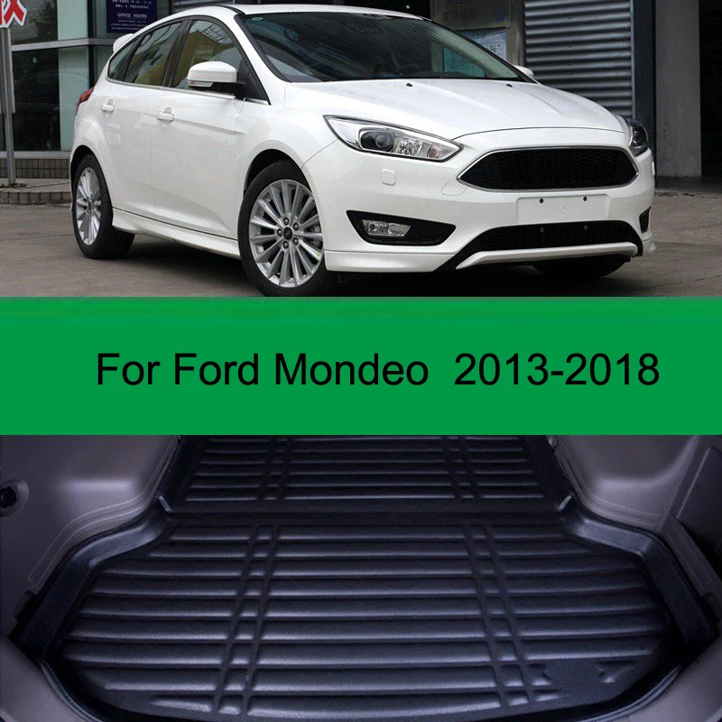 

For Ford Mondeo 2013-2018 1PC Car Styling Cargo Liner Car Trunk Mat Carpet Interior Floor Mats Leather Pad Auto Accessories