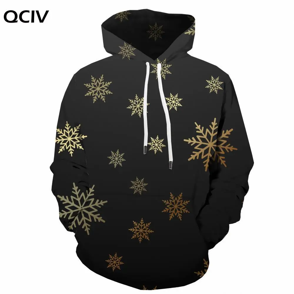 

QCIV Christmas Hoodie Men Snowflake Hoody Anime Painting 3d Printed Graphics Hooded Casual Unisex Funny Pullover Fashion Sexy