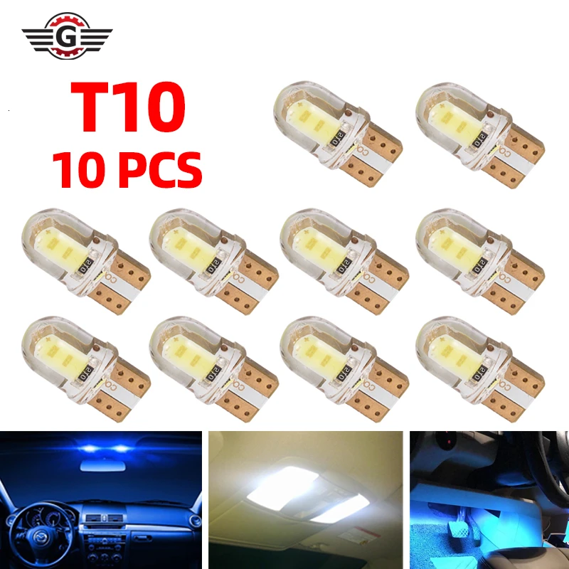 T10 автомобильный внутренний сигнальный светильник s Led W5W 168 194 COB номерной знак