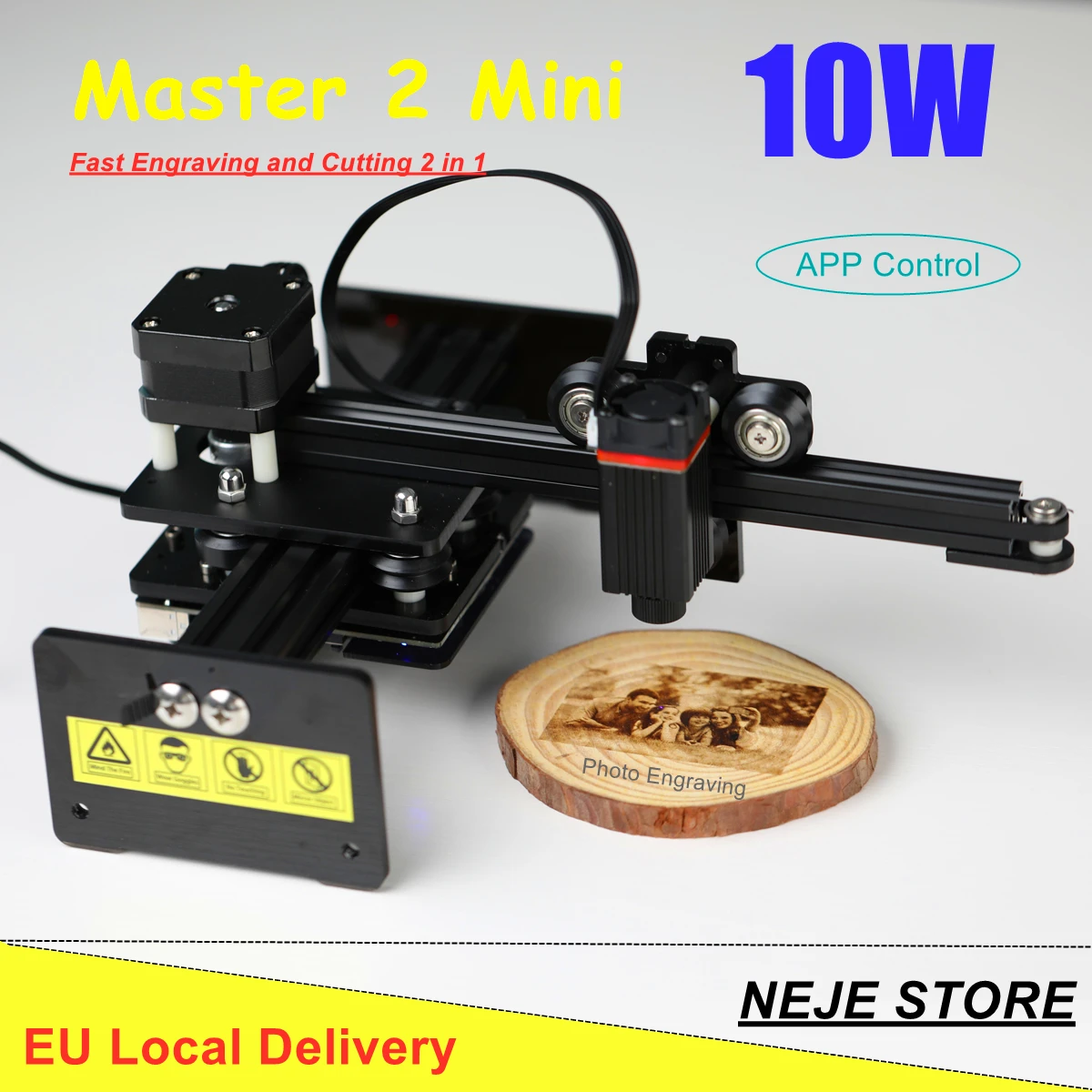 NEJE мастер 2 Mini 10 Вт с ЧПУ DIY лазерный гравировальный станок Фрезер Беспроводной