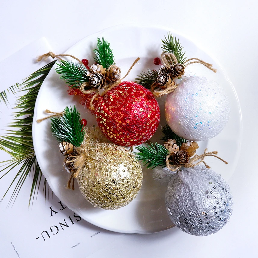 Набор шариков из пенопласта для рождественской елки 12 шт. - Цена: 1350.52