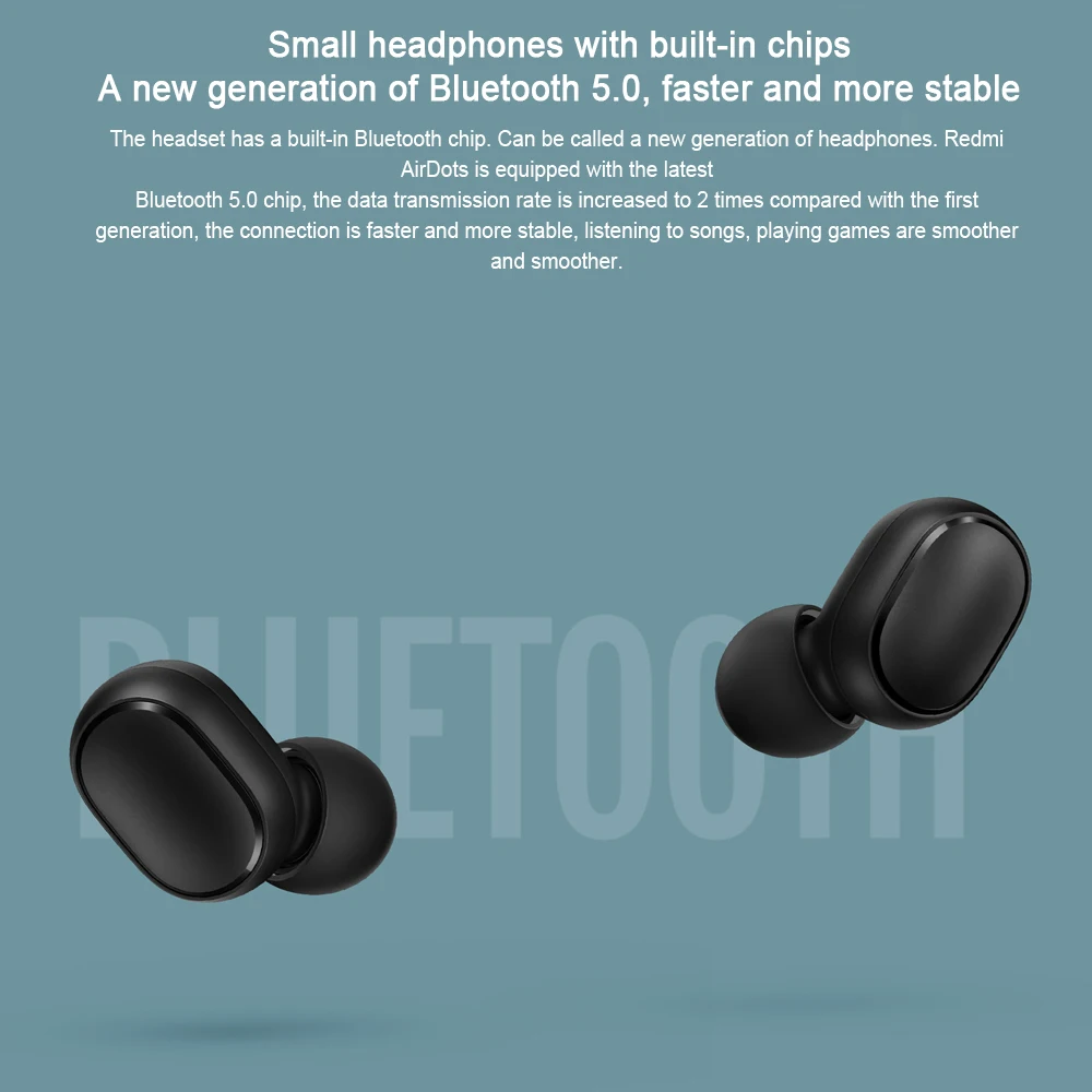 Xiaomi Redmi Airdots беспроводные наушники Голосовое управление TWS 5,0 Bluetooth наушники оригинальные Xiaomi наушники Контрольный динамик