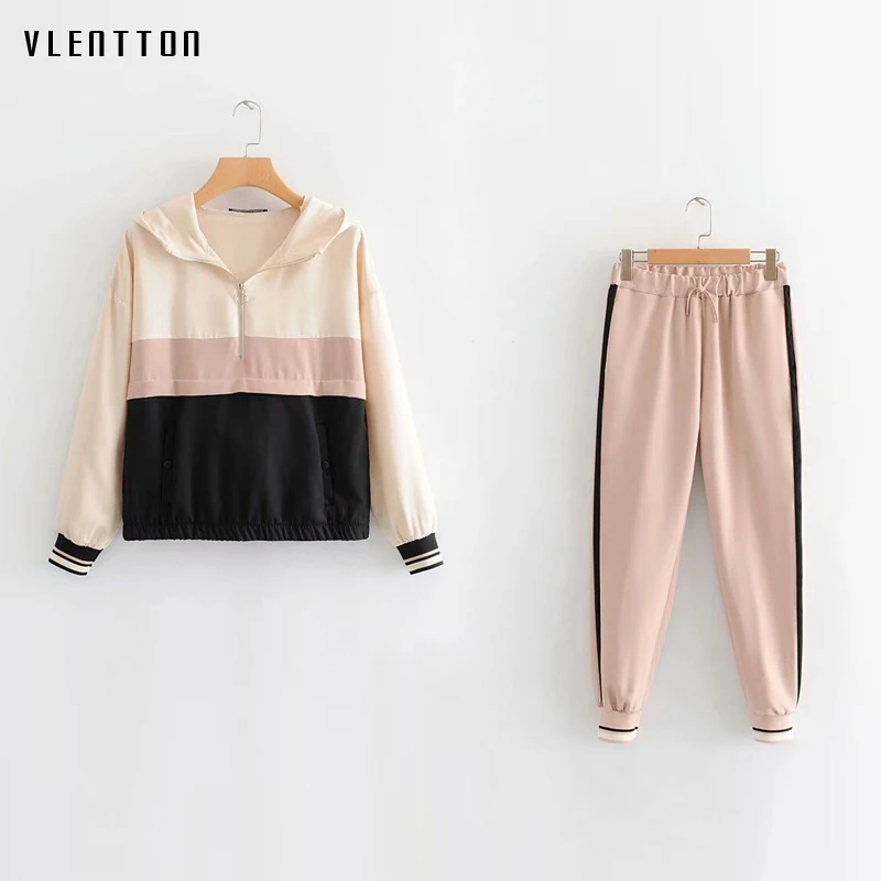 Женский осенний спортивный костюм повседневный из двух предметов бейсбольный