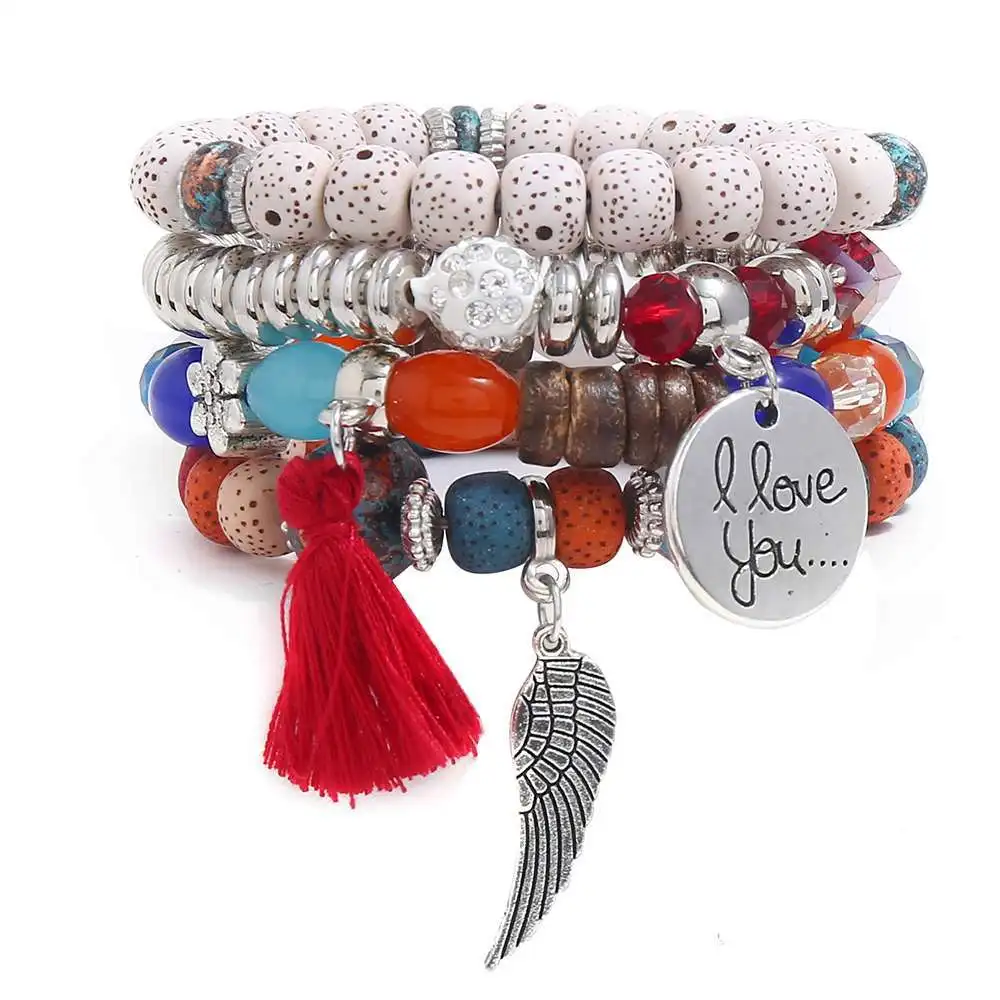 Лидер продаж 2019 модный браслет с бусинами из натурального вулканического камня