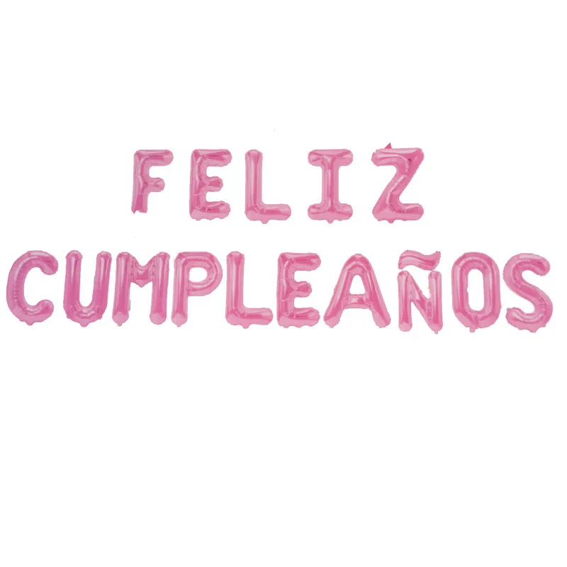 16 дюймов Испания FELIZ cumpleaños письмо воздушный шар из фольги Happy Birthday Алфавит День