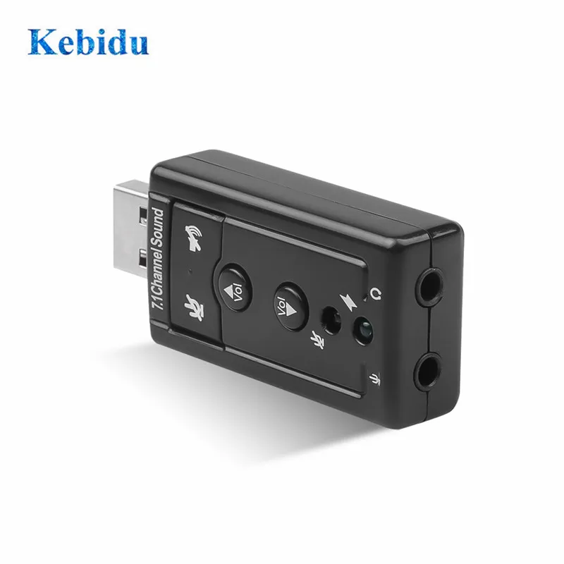 KEBIDU 3 5 мм Внешняя USB аудио карта 2 канала адаптер карты памяти динамик с микрофоном