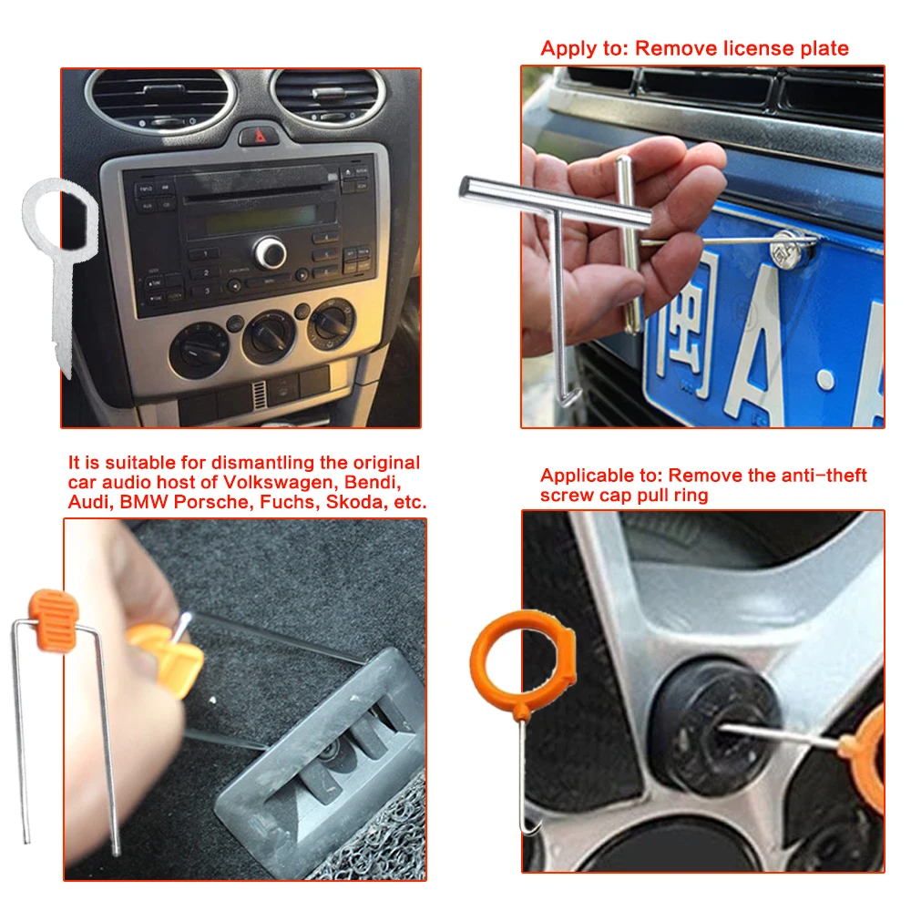 

Plastic Car Radio Disassembly Tool Kit for Car Interior Door Clip Panel Trim Dash Installer Pry Tool Audio Removal Tools Set