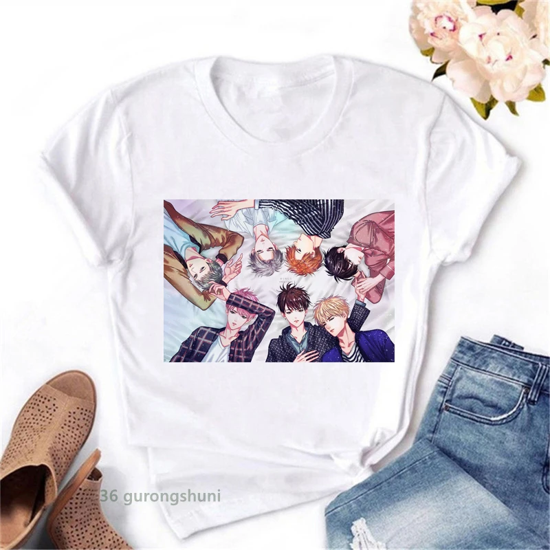 

JIN SUGA J ESPERE JIMIN V JUNGKOOK Oversized tshirt female t shirt korean style t shirt women bangtan boys cartoon harajuku tops