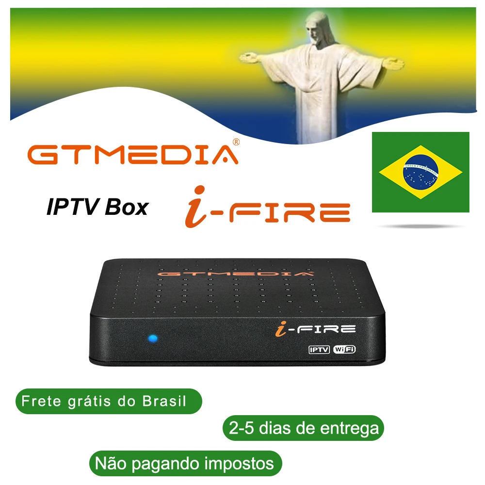 GTMEDIA iFire IP tv Box Встроенный wifi Full HD 1080P IP tv подписка поддержка M3U Smart tv 6000+ Live из Бразилии Испания рецептор