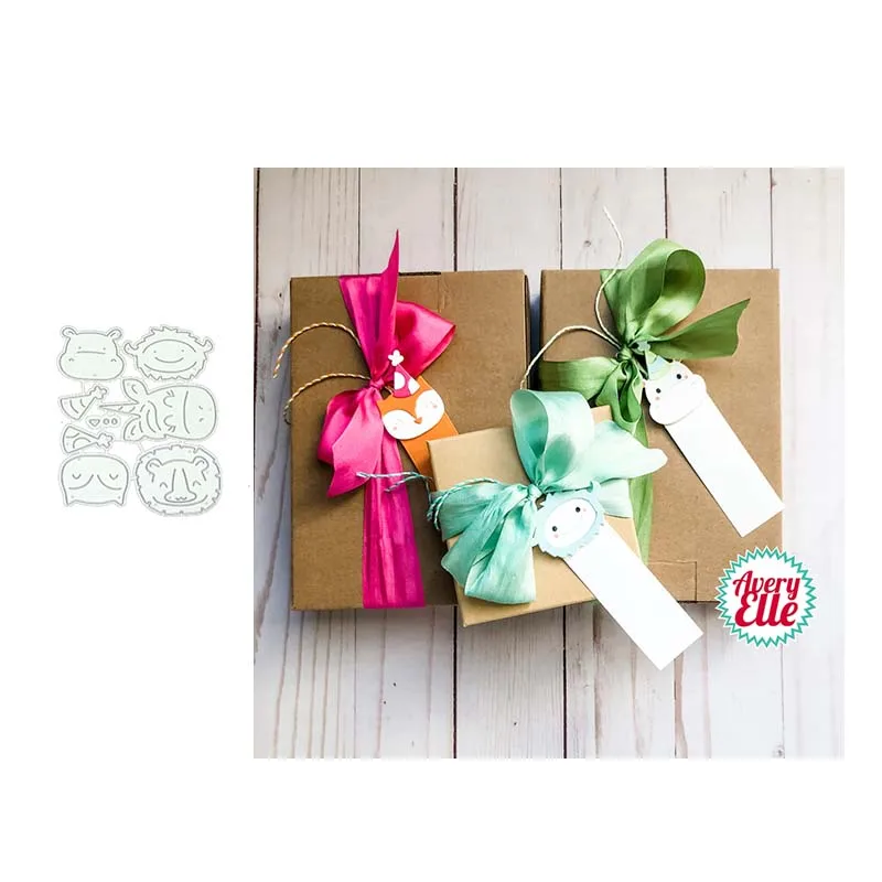 

Fox Hippo Animals Tag Metal Cutting Dies Craft Stencil Scrapbooking Handmade Tools Make Album Paper Punch Blade Decor Template