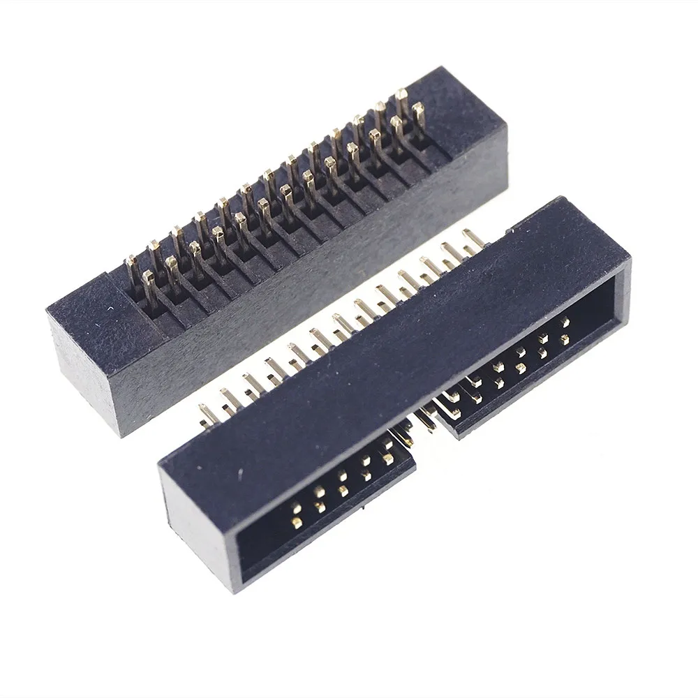 10 шт. 1,27 мм x 1,27 мм заголовок коробки 2x13 Pin 26 Pin Двухрядное сквозное отверстие DIP Тип Прямой наружный кожух PCB IDC разъем