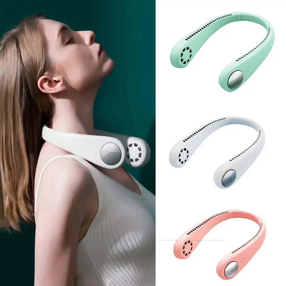 

New USB Fan Hanging Neck Gadgets Mini Fan USB Charging Lazy Portable Outdoor Sports Cooling Fan Mini Air Cooler Fan for Laptop
