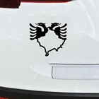 Виниловая наклейка на автомобиль, с косовским албанским двуглавым орлом, 9x9 см