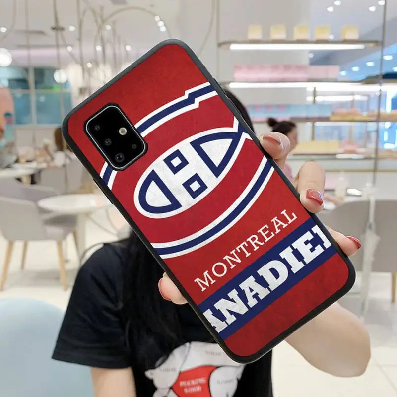 

Montreal Ice Hockey Canadien Phone Case For Samsung S5 S6 S7 S8 S9 S10 S20 S21 Edge Plus E Fe Lite Fundas Cover