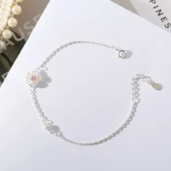 

Korean Simple Flower Foot Chain Female Niche Design Student Honey Small Fresh Hand Ornament 812S0254