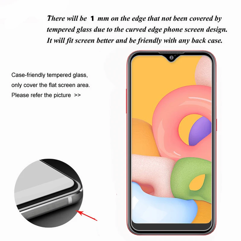 Vidrio templado para Samsung Galaxy A01, Protector de pantalla ultrafino para Samsung Galaxy A01, pel&iacute;cula Samsung A01, vidrio A015F/DS, 2 uds.-2