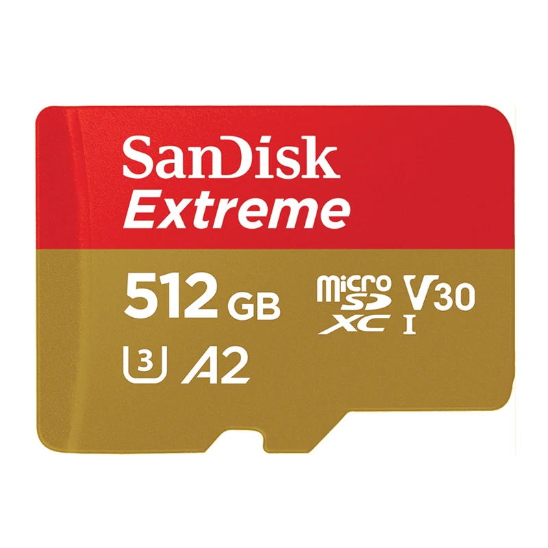 Карта памяти Micro SD SanDisk Extreme 512 ГБ 400 256 128 64 ГБ/32 microSDXC A2/microSDHC A1 UHS-I U3 UHD 3D 4K видеокарта |
