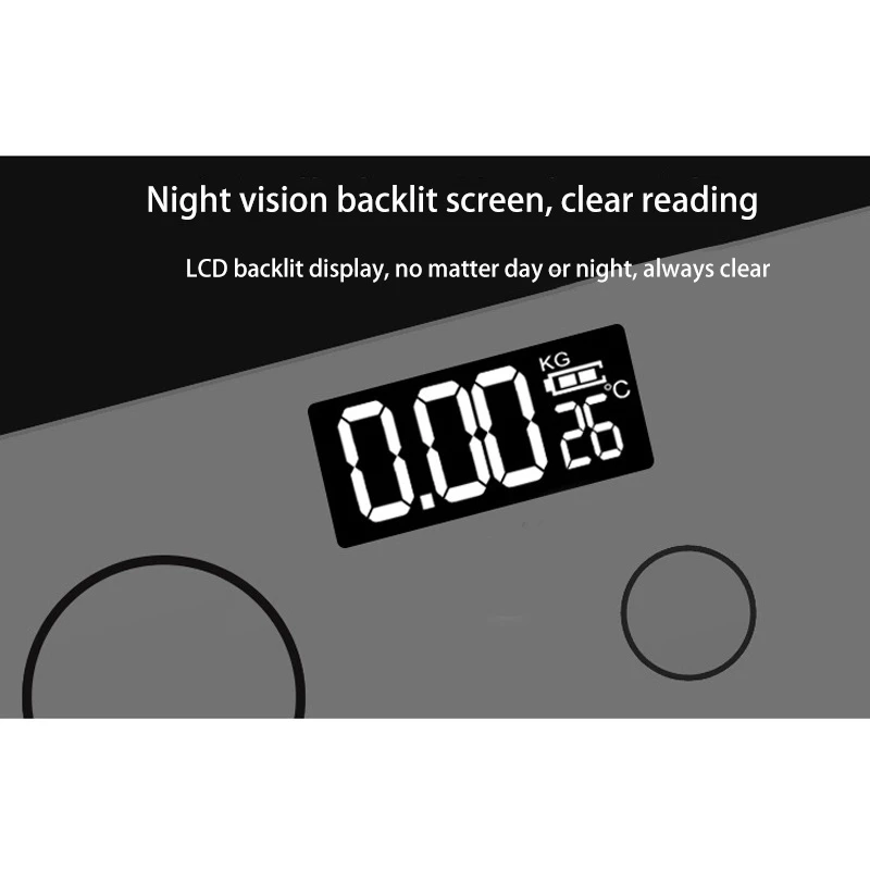 

Hot Tempered Glass Digital Body Weight Scale USB Charging LCD Bathroom Scales Weight Monitor Body Fats Scale