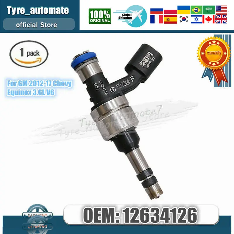 OE #12634126 оригинальное оборудование топливный инжектор для GM 2012 2017 Chevy Equinox 3.6L