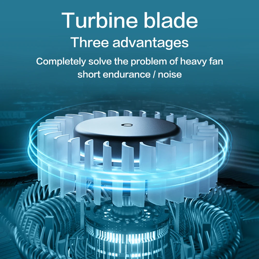 

Mini Fan Neck Bladeless Fan Rechargeable Leafless Hanging Portable Fans Air Cooler Cooling Wearable Neckband Fans 2200mAh