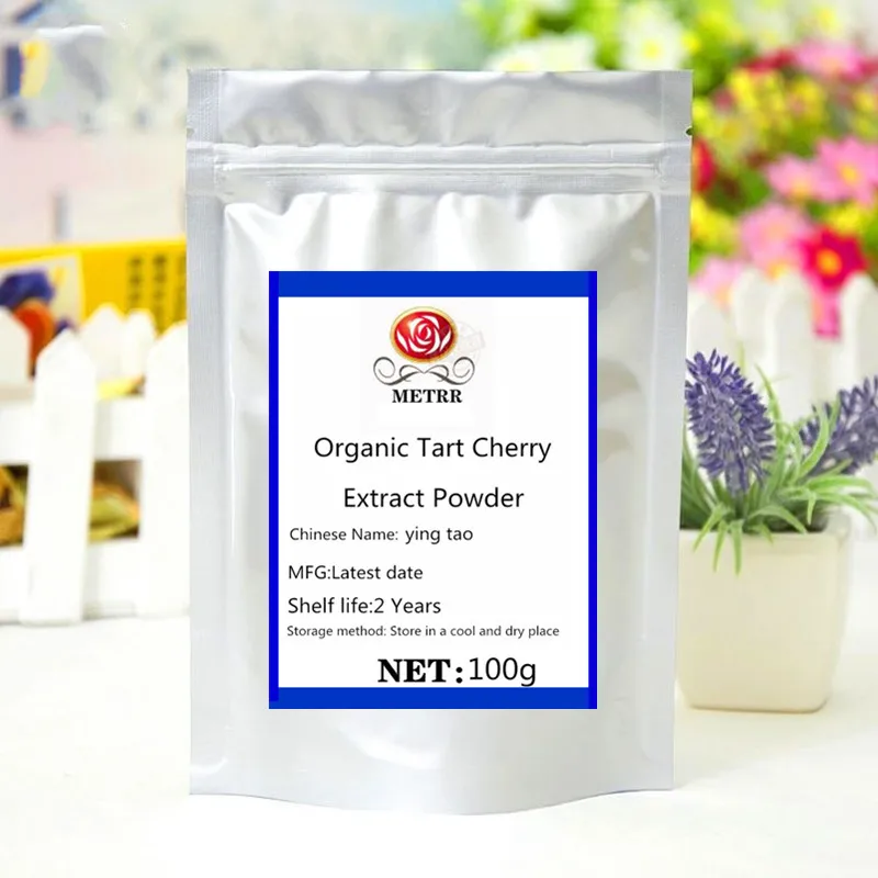 

Hot selling 100% Organic Tart Cherry Extract powder, support uric acid cleansing, promote joint movement, beauty, free shipping