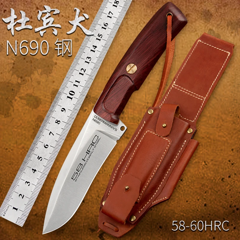 

Стальной тактический нож Doberman n690, полевой нож, нож для выживания, охотничий нож, нож для самообороны, Военный нож, уличный нож