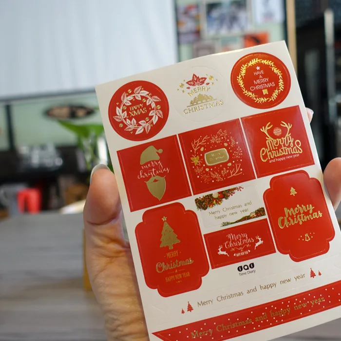 2 шт./компл. бумага для украшения на Рождество запечатывания стены стикеры сделай