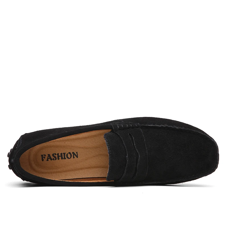

Brand Men Loafers Men's Casual Shoes Suede Leather Mocassim Masculino Breathable Slip on Boat Shoe Chaussures Hommes Plus 38-48