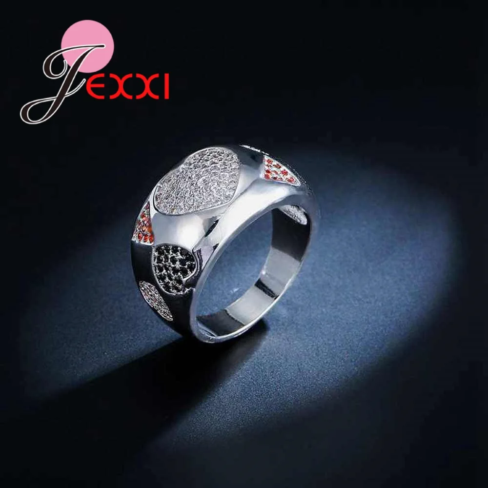 Горячее предложение модные кольца в стиле панк с узором виде сердца полностью