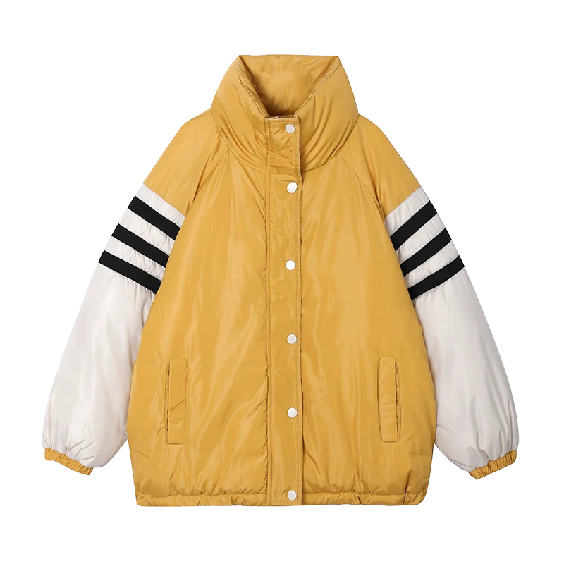 

Casual women's jacket 2020 winter new cotton jacket short stand-up collar bread dress net red cotton jacket