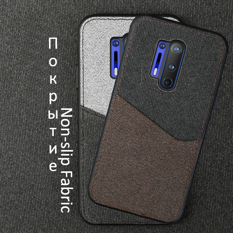 

Magnetic Cavans Phone case For Oneplus 8 Pro 9 Pro 8T 5T 6T 7pro 7 t pro one plus Nord Card slot Fabric back Cover Business case