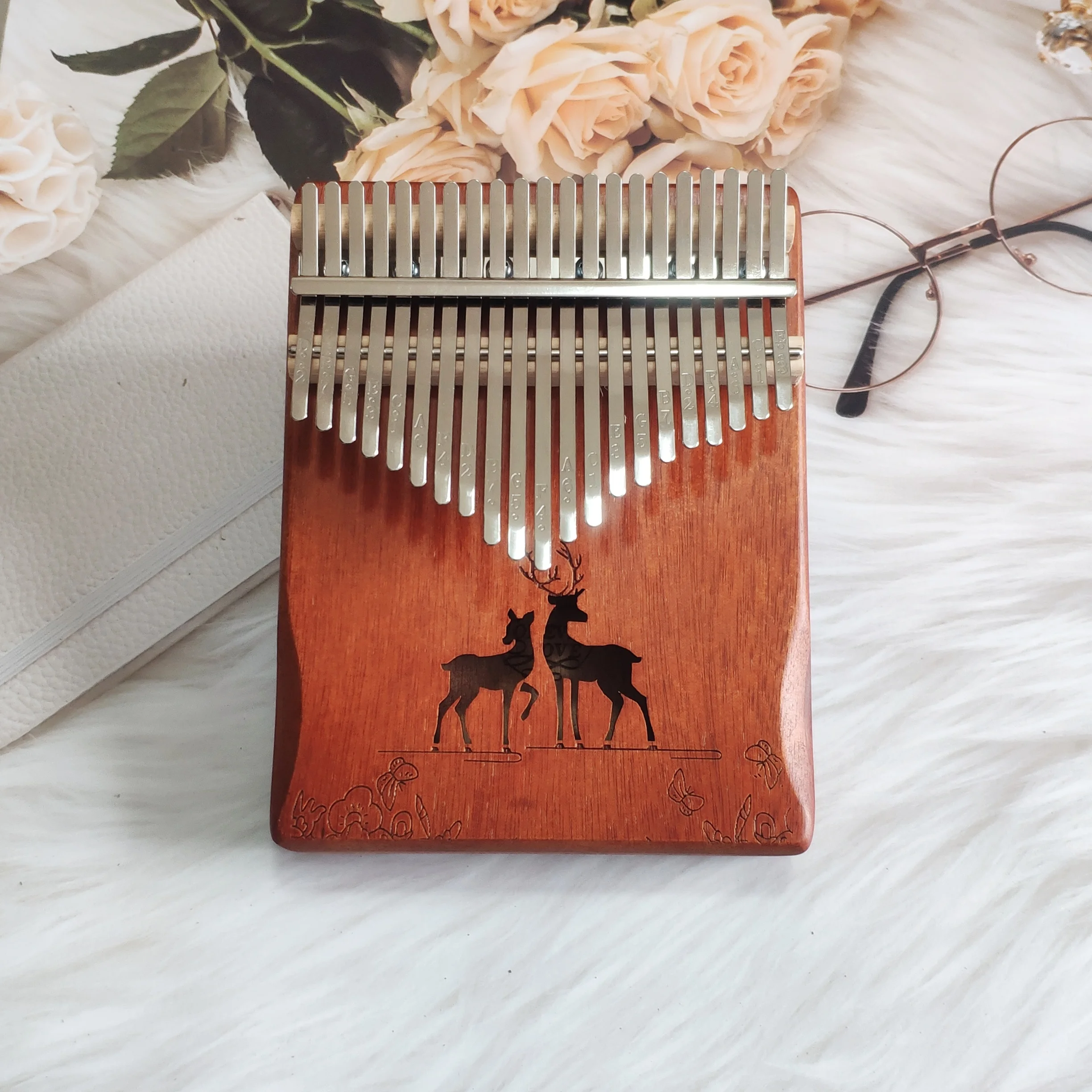 21key Kalimba фортепиано высокое качество дерево акации корпус Музыкальные