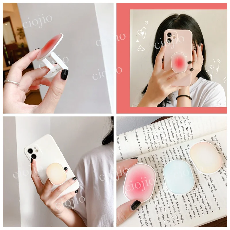 

Universal Oval Socket Phone Holder Expanding Stand Finger Grip Folding Phone Holder