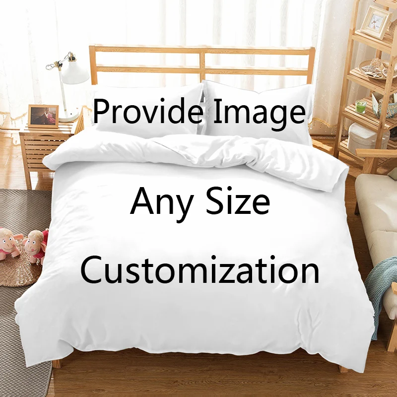 Luxus 3D Individuelle Anpassung Druck 2/3Pcs Komfortable Bettbezug Kissenbezug Bettwäsche Sets EU/US/AU größe