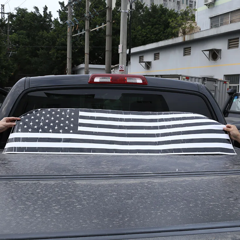 

For Toyota Tundra 2020 Car-Styling Pickup Trucks Rear Window American Flag Vinyl Decal Sticker Parts Exterior Car Accessories